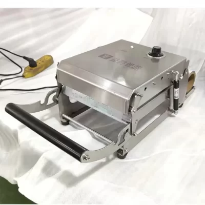 YT-180X selador de calor de bandeja de legumes feito sob medida-máquina de embalagem semiautomática para alimentos cozidos de bife