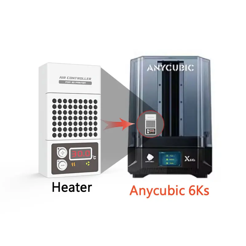 Anycubic-Mini Aquecedor para Impressora 3D Resina, Controlador De Temperatura, 6Ks