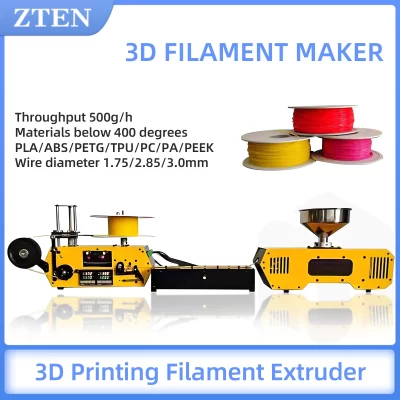 Fabricante de filamento 3d extrusora desktop de alta precisão impressão 3d consumíveis extrusora impressão 3d filamento pla abs pe extrusora