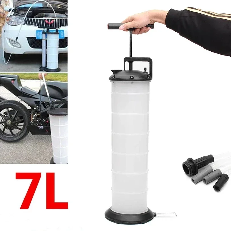 Manual Vacuum Oil Fluid Extrator Bomba, Trocador De Combustível, Mudança De Líquido, Gasolina Transferindo Tanque Dispenser, Carro, Caminhão, Barco, 7L, 1 Conjunto - Image 3