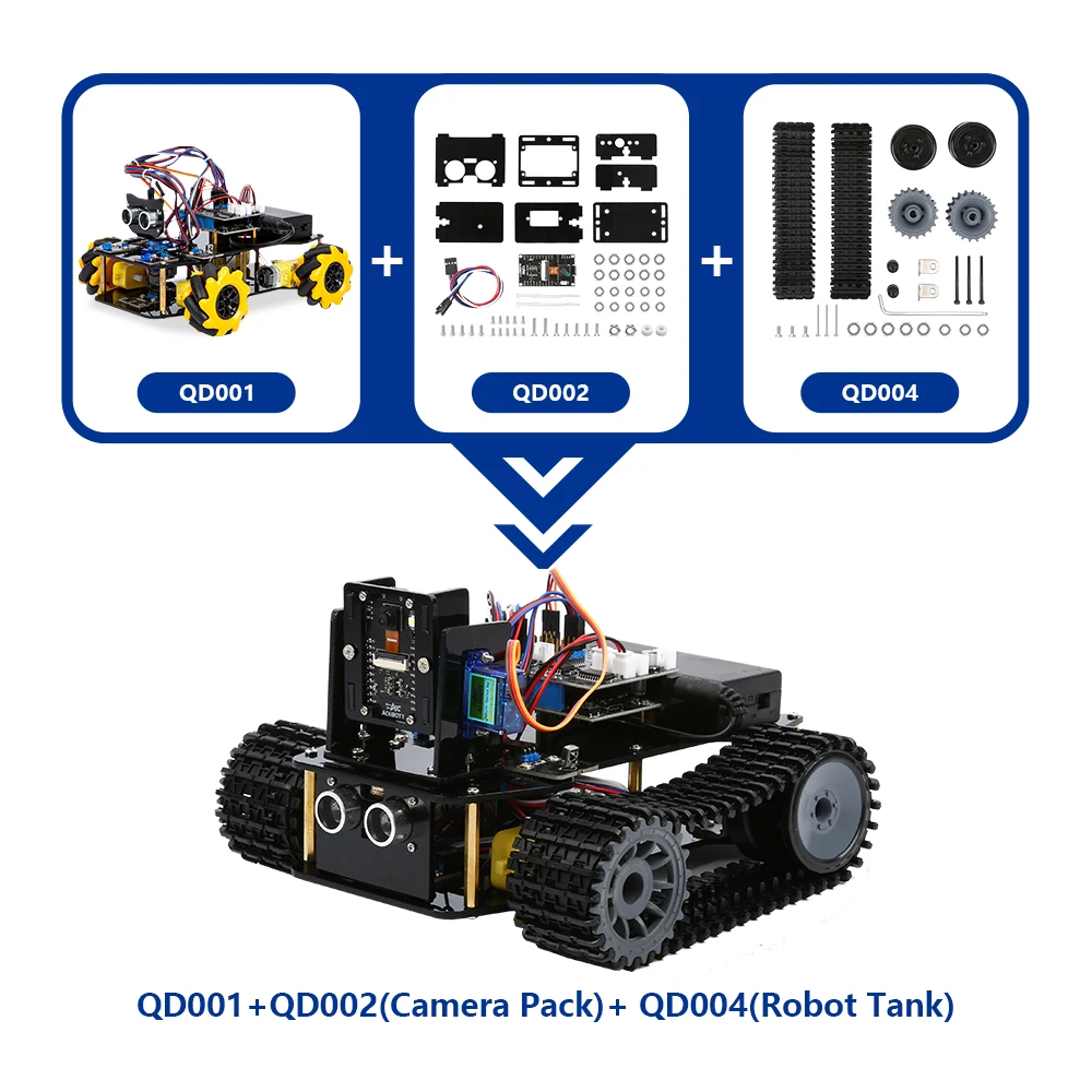 Acebot esp32 iot wifi roda programável evitar obstáculos rastreamento de codificação de riscos starter robô inteligente kit carro para arduino - Image 4