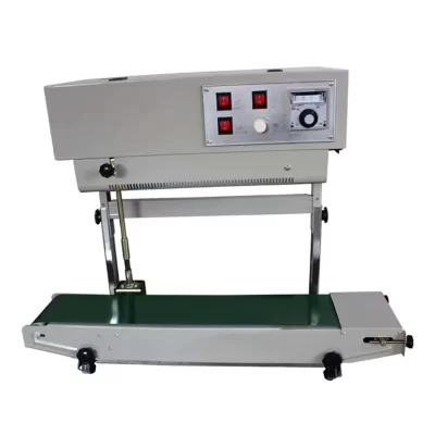 Máquina automática de selagem contínua de sacos de alimentos, máquina de embalagem de filme plástico, equipamento adicional, data de impressão FR-900 vertical