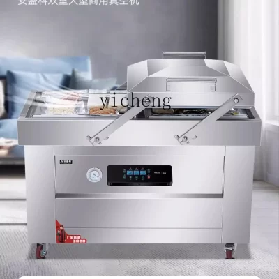 Máquina a vácuo XL Grande Máquina comercial de embalagem de alimentos Máquina automática de selagem a vácuo de enfardadeira
