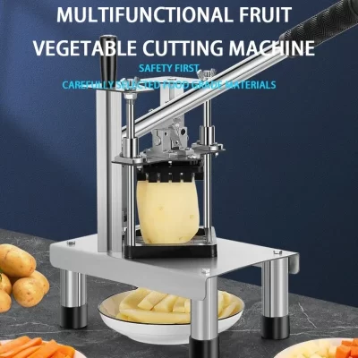 Máquina multifuncional comercial de frutas vegetais chopper dicer máquina corte inoxidável vertical cortador batata aço