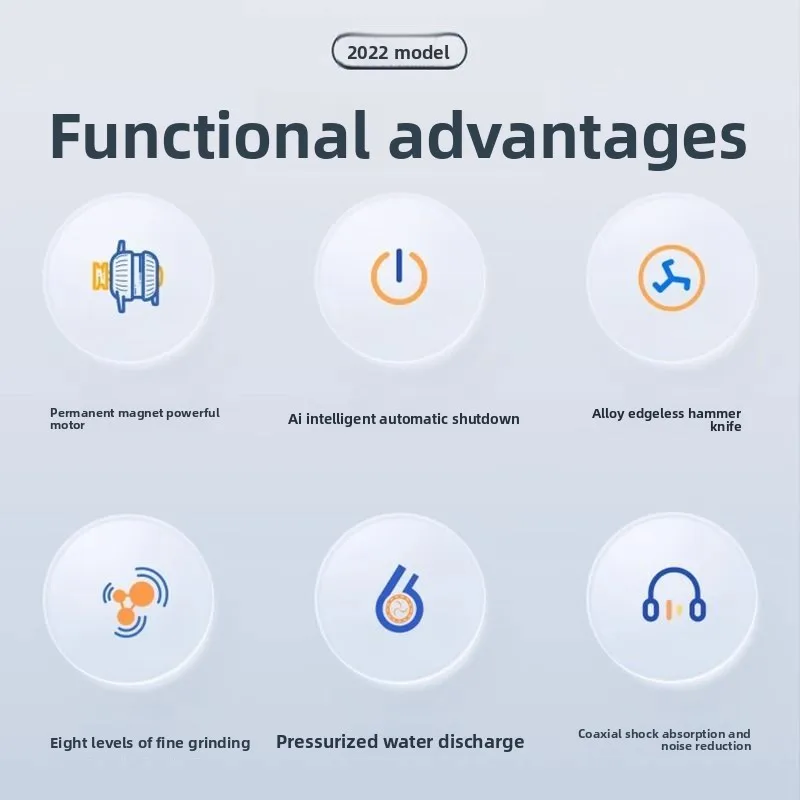 Entrada de água totalmente automática, sem fio, cozinha, eliminação de resíduos de alimentos domésticos, pia, eletrodomésticos, trituradores de resíduos de alimentos - Image 3