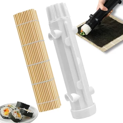 Rolo de sushi 11.8 polegadas, sushi bazuca, ferramenta de chef, rolo de arroz, durável, máquina de fazer arroz, molde para fácil cozimento de sushi