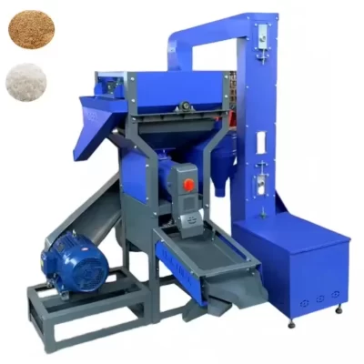 Máquina automática de moinho de arroz com pedra vibratória, remoção de moagem de arroz, descascador de arroz