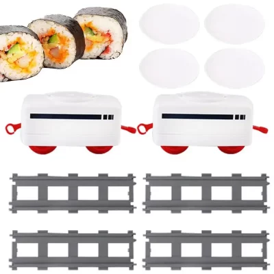 Trilha elétrica do trem do sushi para crianças, brinquedo giratório do sushi, carro giratório do simula, novo