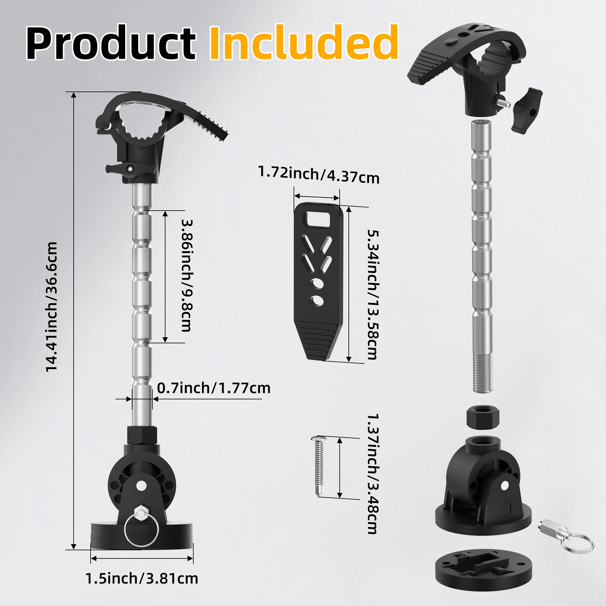 Suporte estabilizador de motor de pesca aplicável para Minn Kota Terrova/Riptide Ulterra/Riptide PowerDrive e grau marinho ajustável - Image 2