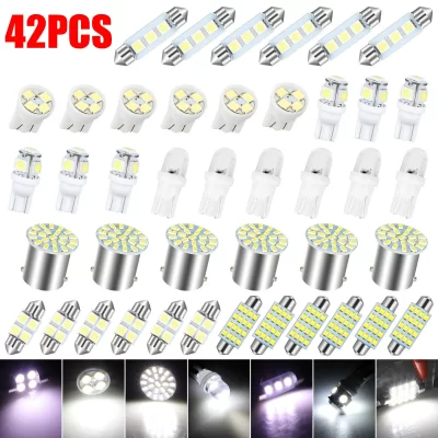 Carro LED Lâmpada Combination Set, Interior, Interior, Mapa, Cúpula, Tronco, Luzes de licença