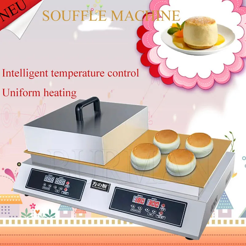 Fabricante japonês macio das panquecas do suflé, máquina dos petiscos, cabeça dobro, 110 V, 220V - Image 2