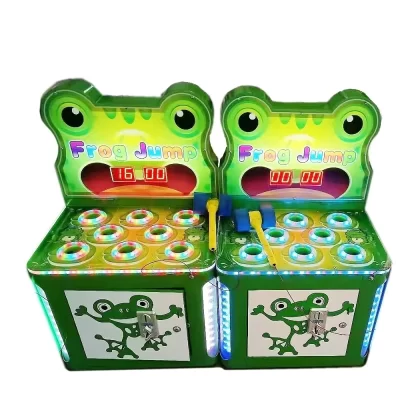 Máquina de jogo de fliperama de moeda Whack a MoleToy Crianças batendo martelo bilhete redenção sapo salto