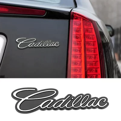 Adesivo lateral de para-lama de carro em liga, emblema do porta-malas traseiro para Cadillac Escalade Deville CTS DTS STS XTS ATS BLS SLS CT5 CT6 XT5 XT6 SRX