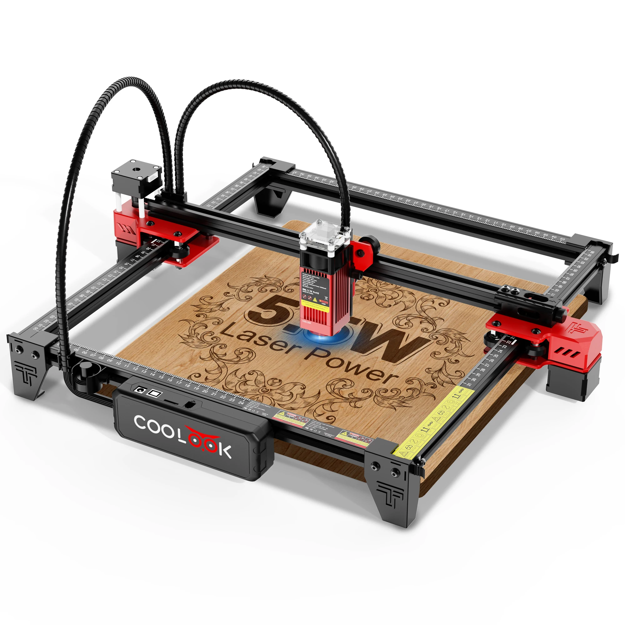 Coolook CK1-55 kit diy laser mestre gravador cortador para iniciante carpintaria cnc máquina de corte metal acrílico couro