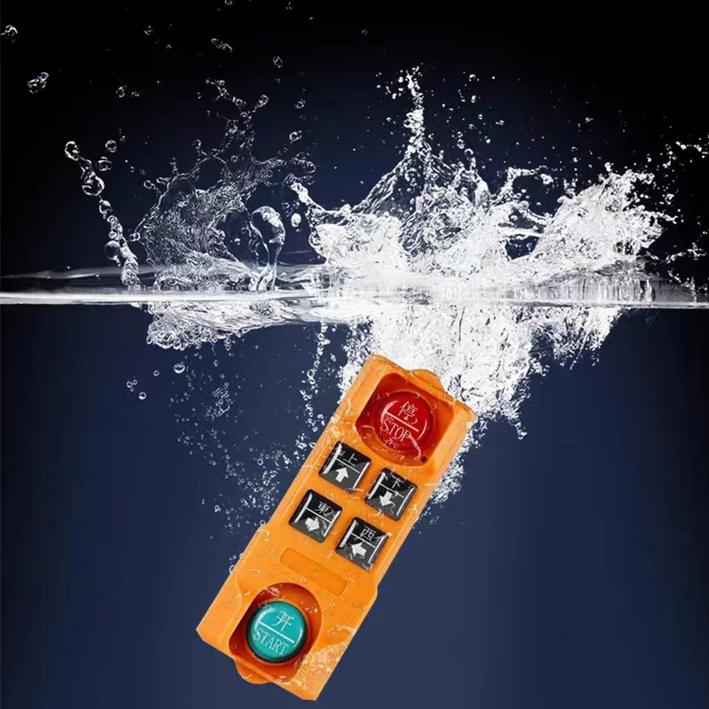 YU-4 4 buttons singIe speed industrial Wireless Radio Crane Remote Control switches Hoist track crane Lift controller - Image 5