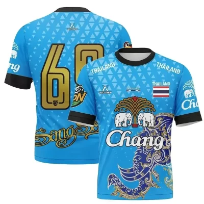 Camiseta masculina de rua de verão impressão 3d tailândia changan elefante camiseta respirável feminina adulto pai-filho wea