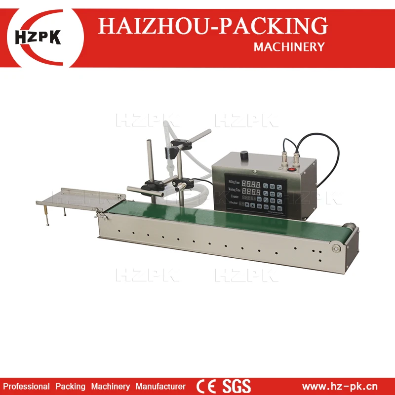 HZPK-Máquina de enchimento elétrica do óleo do tampo da mesa, controle digital, volume pequeno, garrafa plástica, água, cosmético, líquido, óleo, com transporte, auto