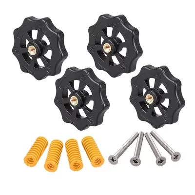 Parafuso Nivelamento Nut Set para Anycubic I3 Mega Series, Big Hand Twist, M4, Primavera, Peças para Impressora 3D, Chiron, 4max Pro, Predator, 4Pcs
