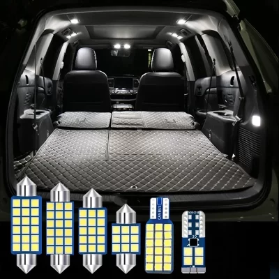 Para bmw x5 e53 e70 f15 x5m f85 12v kit de lâmpadas led do carro lâmpadas leitura interior espelho vaidade porta tronco luzes cortesia acessórios
