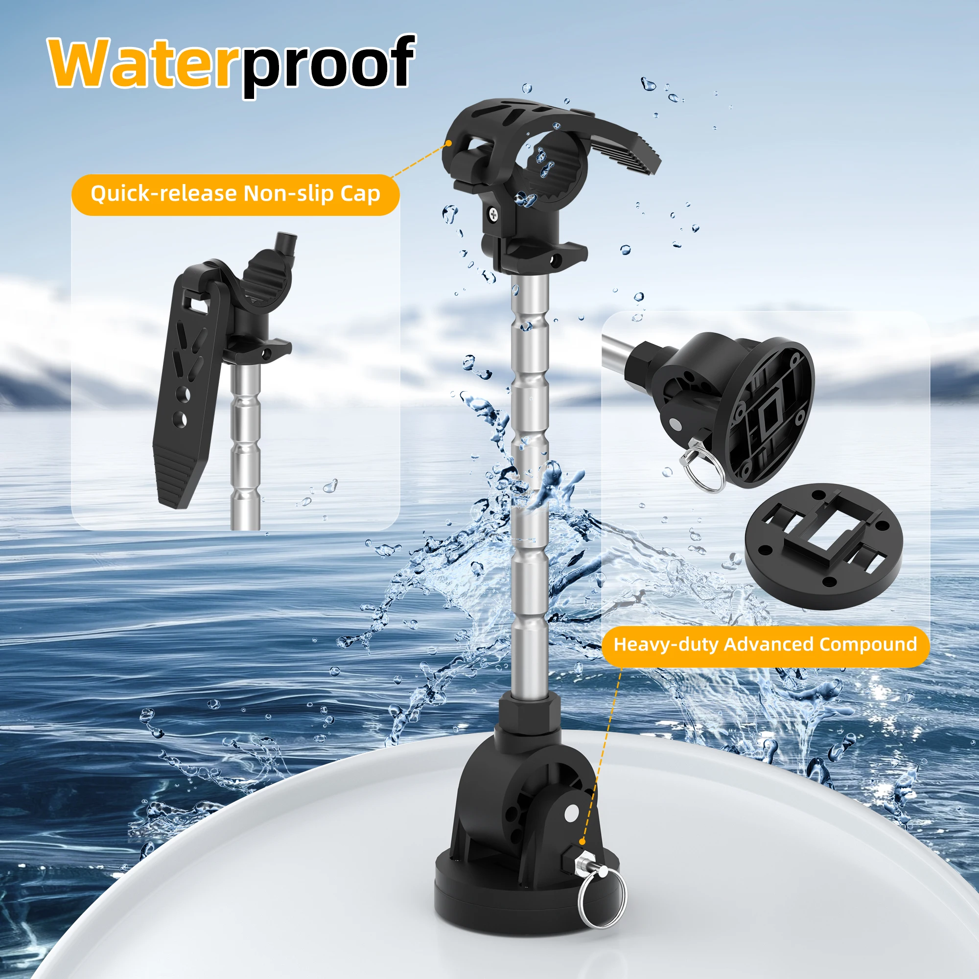 Suporte estabilizador de motor de pesca aplicável para Minn Kota Terrova/Riptide Ulterra/Riptide PowerDrive e grau marinho ajustável - Image 5