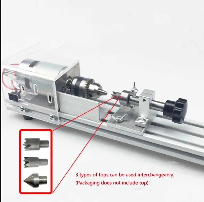 Miniatura Buddha Beads Pequeno Torno, Ferramentas para Carpintaria, Ferramentas rotativas, Punching Grinding Machine, Torno de Madeira, 12-24V DC - Image 5