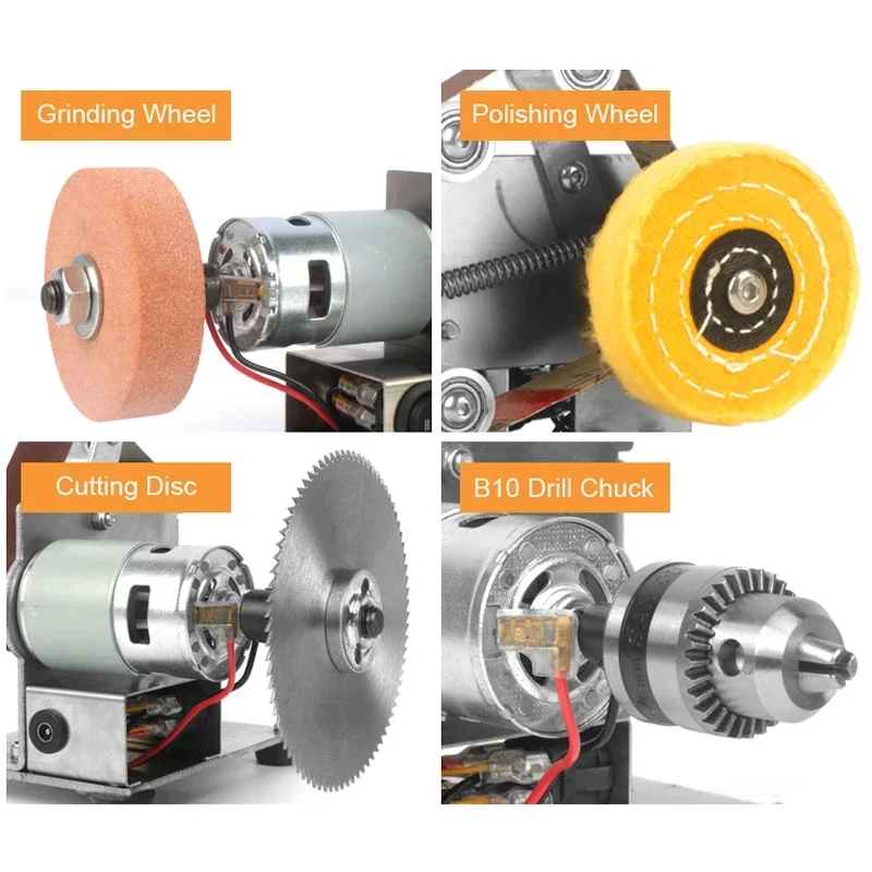 110V/220V Mini Belt Grinding Machine Tool Sharpening Machine Home DIY Polisher Machine Sanding Grinding Electric Sander - Image 2