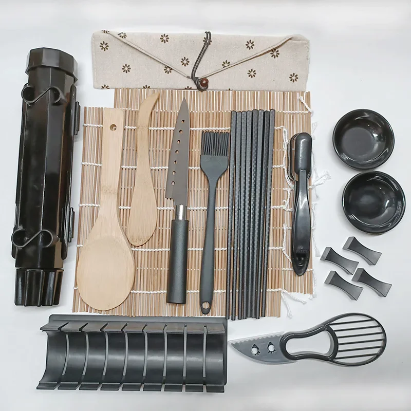 Conjunto de máquina para fazer sushi, molde para sushi, kit de rolo bazuca, vegetais, carne, esteira de bambu, faça você mesmo, ferramentas de cozinha, acessórios n3 - Image 5