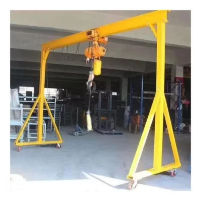 Mini equipamento de elevação montado em trilho de guindaste de pórtico portátil para uso industrial