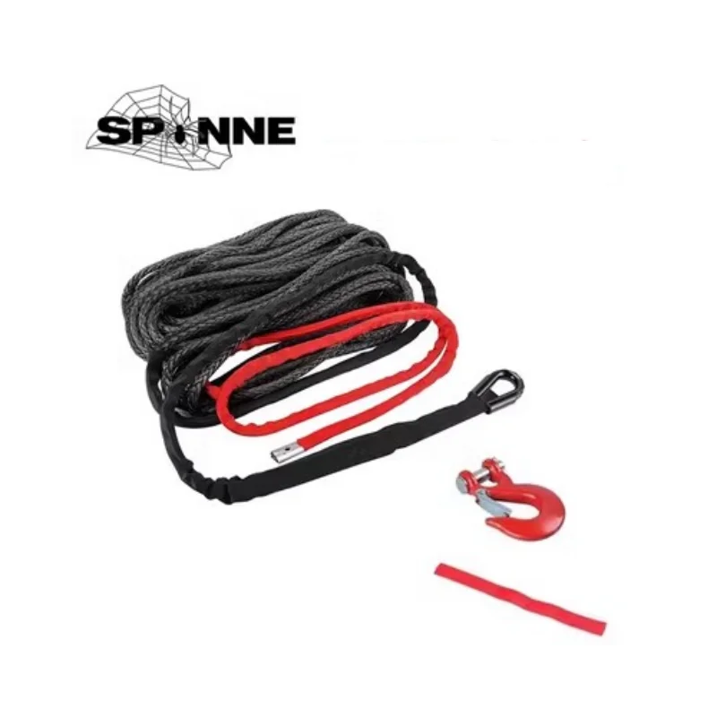 Synthetic Fiber Cable Winch, ATV, UTV, SUV, KFI, Recuperação, Substituição com Suporte, 25m * 10,5mm, 12000lbs - Image 3