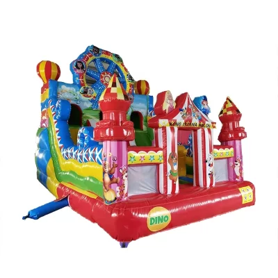 Para novo slide ao ar livre jogo quadrado playground das crianças grande roda gigante castelo inflável