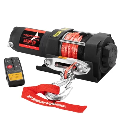 FIERYRED Controle Remoto Sem Fio 3500LBS 12V Guincho Elétrico Com Corda Sintética para Barco ATV UTV 4WD 4x4 Offroad