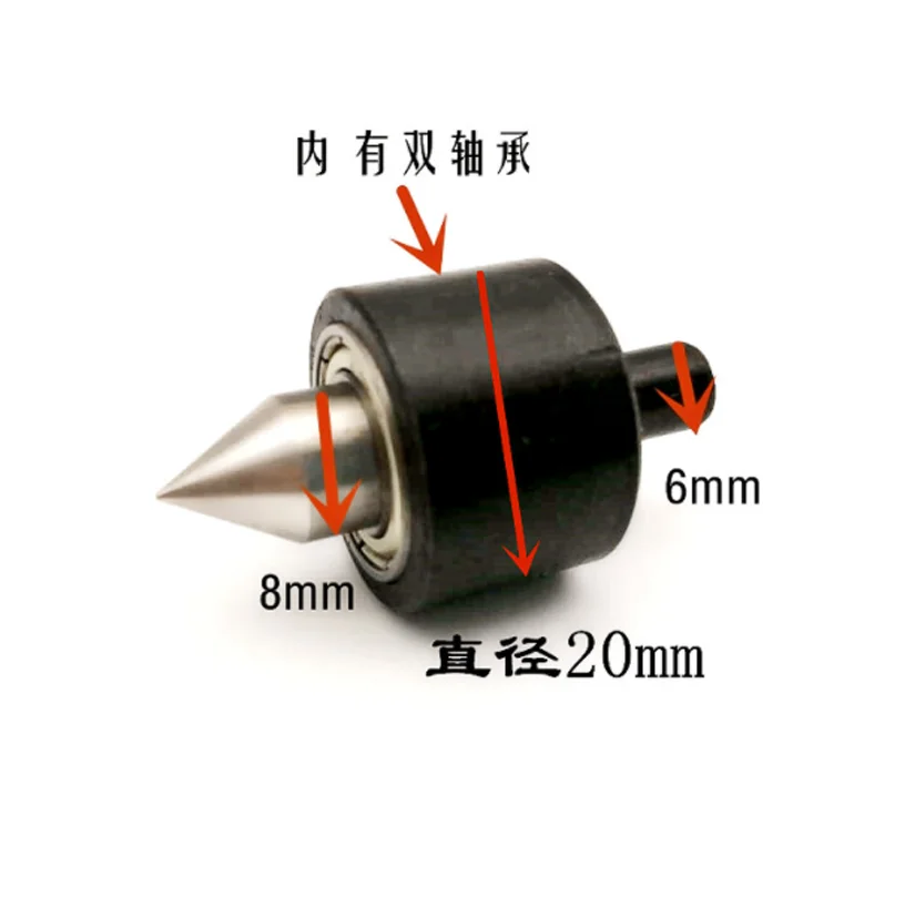 Contropunta de perfuração multifuncional, centro vivo de metal prateado com garra para mini máquina de torno, centro giratório, acessórios diy - Image 4