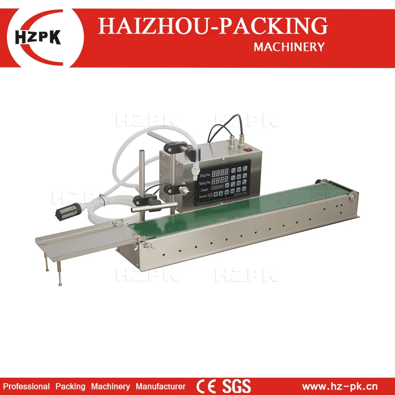 HZPK-Máquina de enchimento elétrica do óleo do tampo da mesa, controle digital, volume pequeno, garrafa plástica, água, cosmético, líquido, óleo, com transporte, auto - Image 4