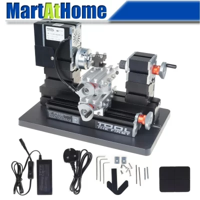 A primeira ferramenta 60W de alta potência mini máquina de torno rotativo de metal TZ20002MR máx. Peça de trabalho 135*100mm 12000RPM
