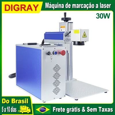 Max e Hunst Fibra Laser Máquina de Marcação, Fibra Fonte Laser para Marcação Ouro, Prata, Alumínio, Cobre, Ferro, DIY, 30W