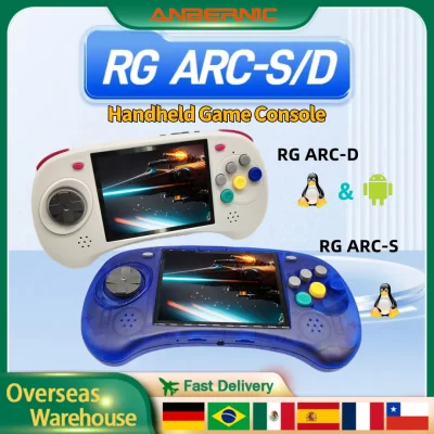 ANBERNIC RG ARC-D RG ARC-S RG ARC Console de jogos portátil retrô reprodutor de videogame portátil RGARC-D RGARC-S 4 polegadas tela IPS presentes