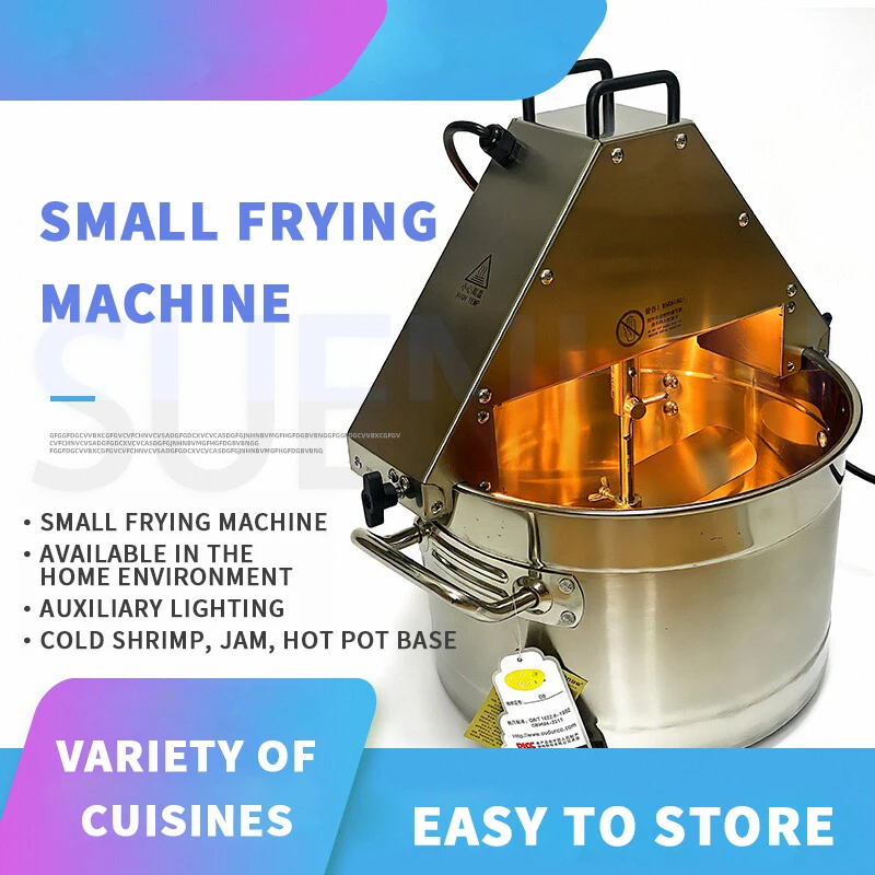 Agitador de alimentos pote 10l máquina de fritar alimentos geléia molho mistura wok 220v máquina de fritar automática com iluminação - Image 2