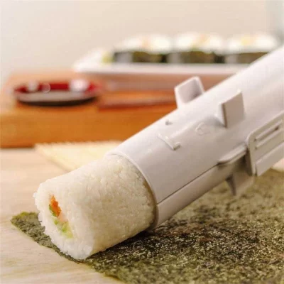 1/2 pçs fabricante de sushi rolo molde arroz bazuca vegetal carne rolamento ferramenta diy sushi que faz a máquina acessórios cozinha ferramenta sushi