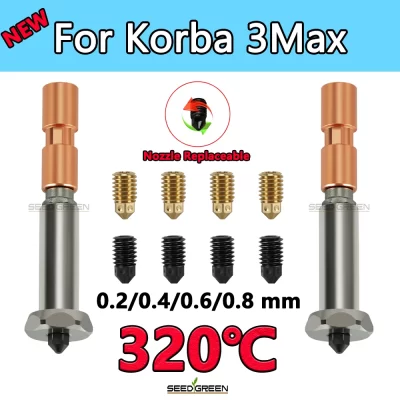 Novo bico de atualização para anycubic kobra 3 max bico hotend kobra 3 max combo bico garganta 0.4mm 0.6mm 0.8mm