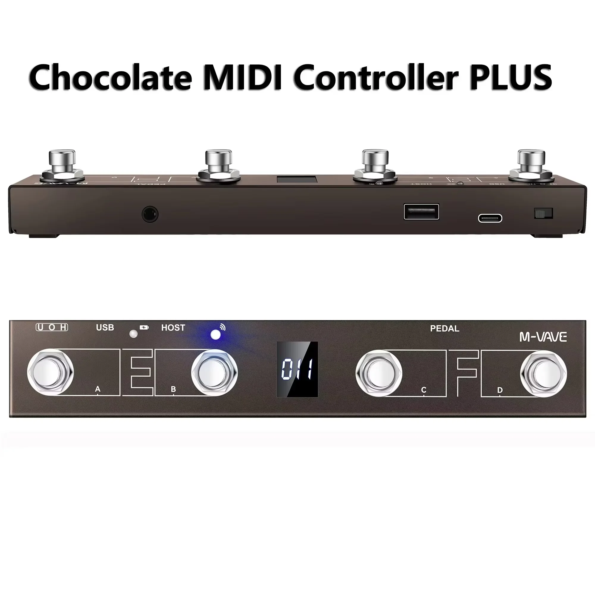 M-vave chocolate plus controlador midi programável 4 botões interruptor de pé suporta página virar função de controle de interface host midi - Image 3