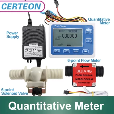 Medidor de Fluxo de Líquido ZJ-LCD-M Controle de Quantidade para Óleo Água Leite com Sensor de Alta Precisão e Tela Digital para Enchimento Automático