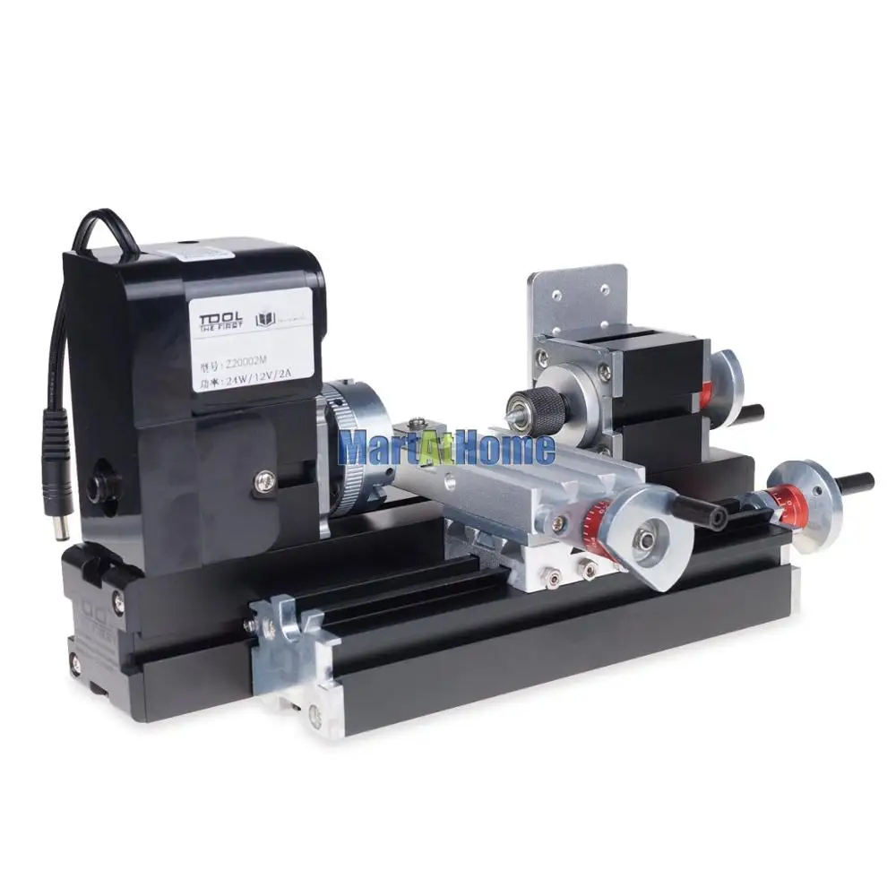 Mini máquina-ferramenta de torno de metal 24W Z20002M 20000 RPM máx. Peça de trabalho 135*20mm para hobby, educação científica, fabricação de modelos - Image 2