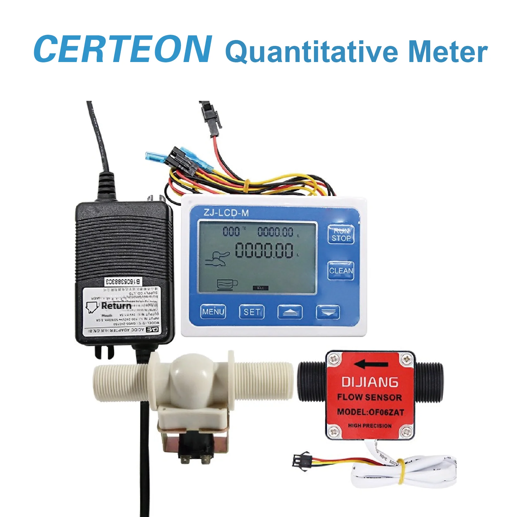 Medidor de Fluxo de Líquido ZJ-LCD-M Controle de Quantidade para Óleo Água Leite com Sensor de Alta Precisão e Tela Digital para Enchimento Automático - Image 2