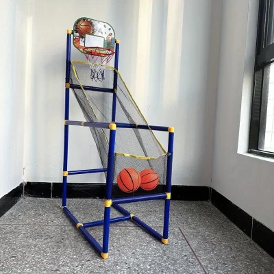 Conjunto de jogo de basquete arcade agradável – jogo duplo interno/externo, fácil configuração com bomba e bolas, presente ideal para feriados e aniversários