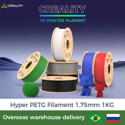 Filamento Creality Hyper PETG 1,75 mm de alta velocidade 30-600 mm/s 1 kg/carretel Precisão do filamento Hyper PETG ± 0,03 mm para impressora 3D K1 Max