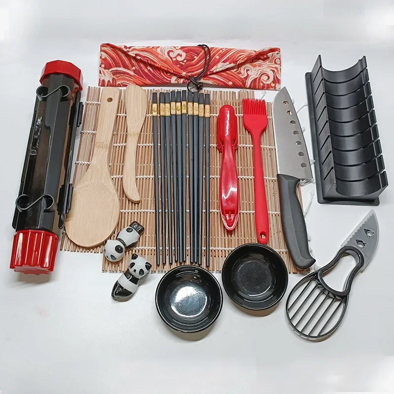 Conjunto de máquina para fazer sushi, molde para sushi, kit de rolo bazuca, vegetais, carne, esteira de bambu, faça você mesmo, ferramentas de cozinha, acessórios n3 - Image 2