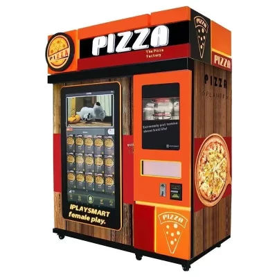Máquina de venda automática de pizza, máquina de pizza com forno, pizza aquecida e cozida, máquina de pizza de hambúrguer