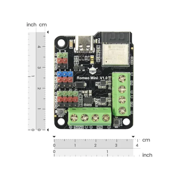 Dfrobot Romeo Dfrobot romeo mini ESP32-C3 placa de controle robô com driver de motor ...
