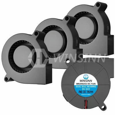 Ventilador WINSINN 5015 50mm 5V 12V 24V, impressora 3D micro hidráulico/rolamento de esferas duplo, resfriamento sem escova 50x15mm 2PIN [4 pacotes]