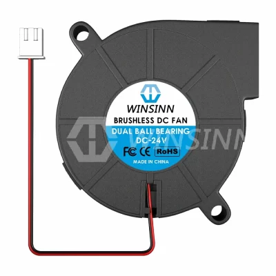 Winsinn 5015 50mm ventilador 5v 12v 24v, micro ventilador de impressora 3d hidráulico/rolamento de esferas duplo, resfriamento sem escova 50x15mm 2pin
